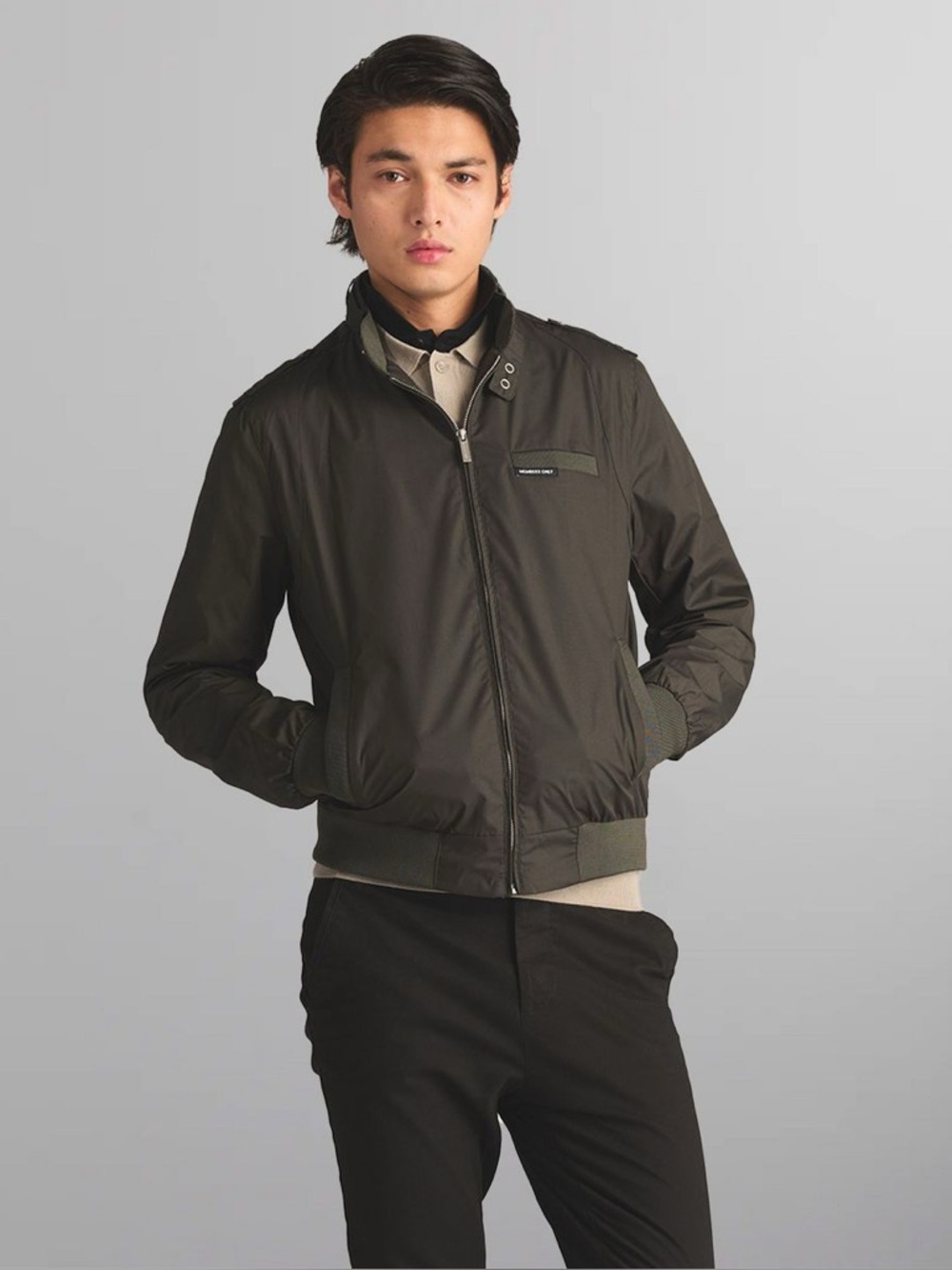 VTG Members Only Classic Iconic Racer Jacket Men M Dark Green - Picture 3 of 16